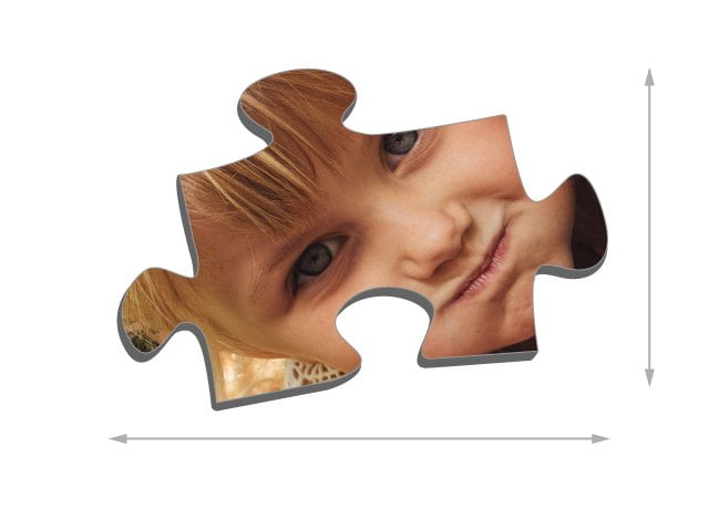 1000 pieces photo puzzle: Size of the puzzle pieces