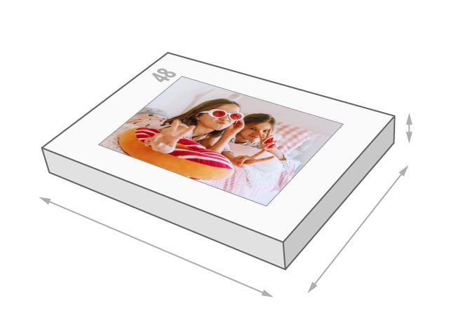 Photo puzzle with 48 pieces, box size