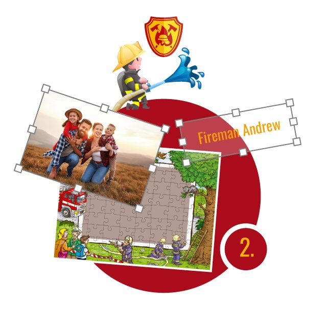 how to design a fire brigade puzzle - step 2