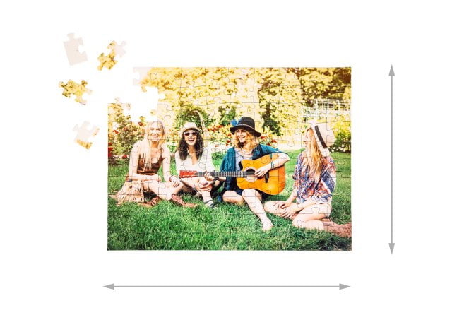 100 pieces photo puzzle: Size of the assembled puzzle