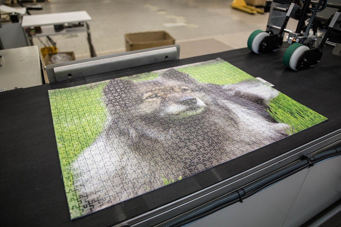 Cutting a photo puzzle