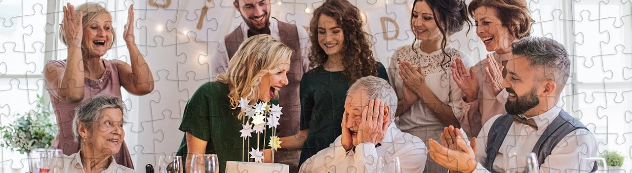 Photo puzzles as creative birthday gifts