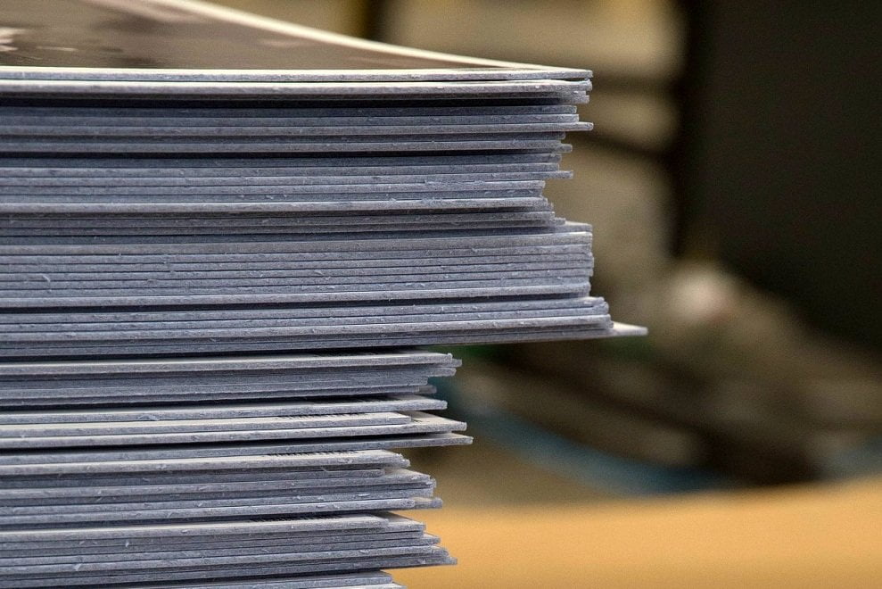 The printed puzzle cardboard before cutting