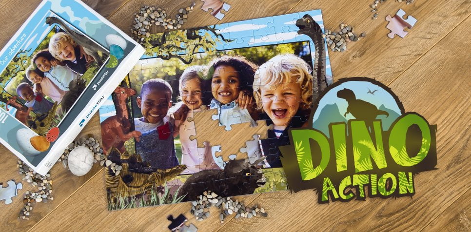 huge dinosaurs and you on a puzzle