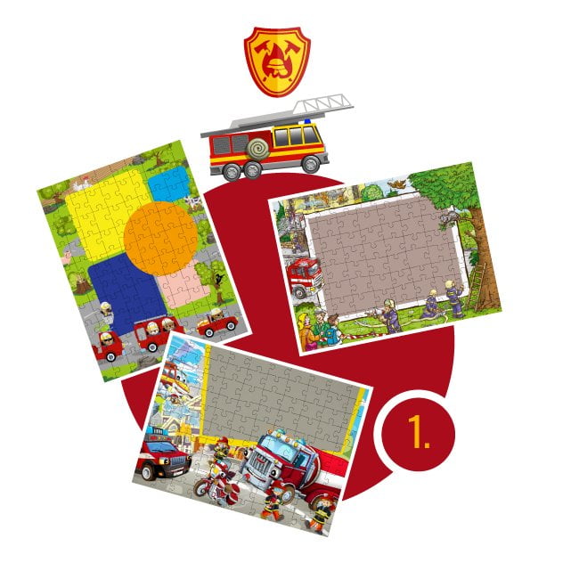how to design a fire brigade puzzle - step 1